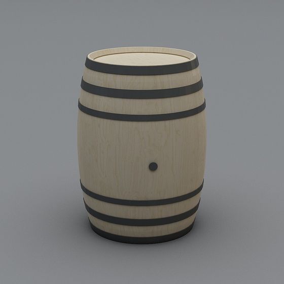 Realistic Wooden Barrel 3D model for Creative Projects