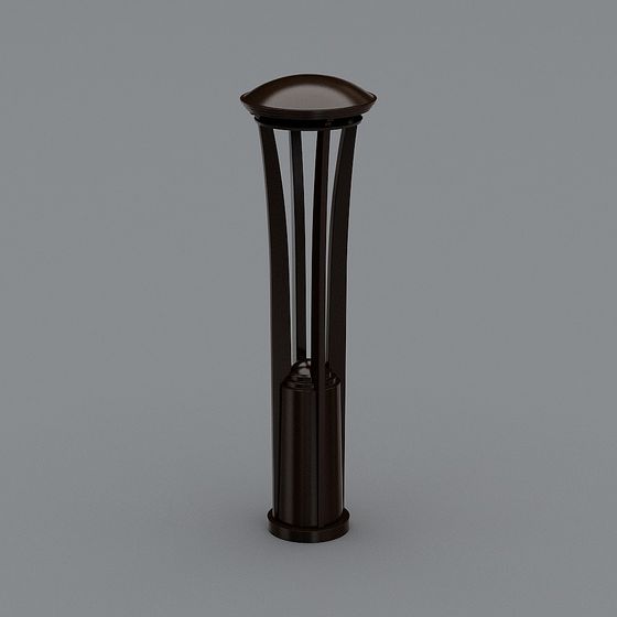 Elegant Low-Poly Street Lamp 3D model