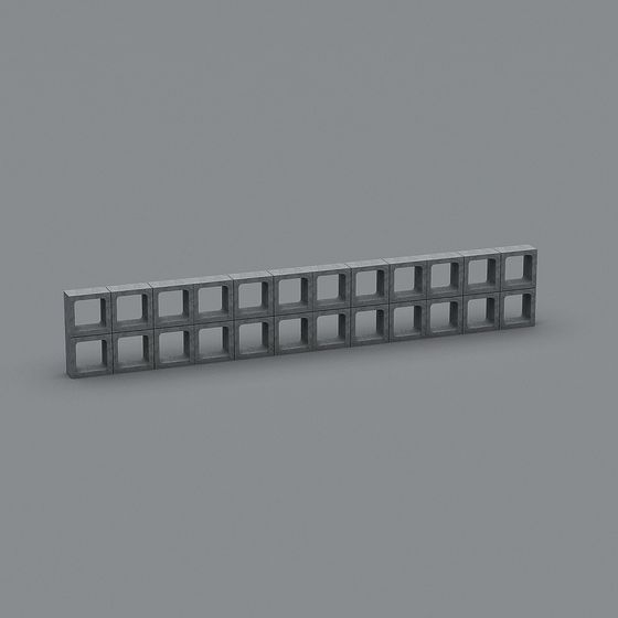 Modern Minimalist Concrete Wall Art Installation 3D model