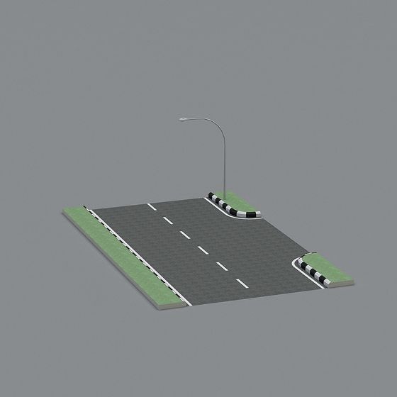 Low Poly Street 3D Model for Creative Projects