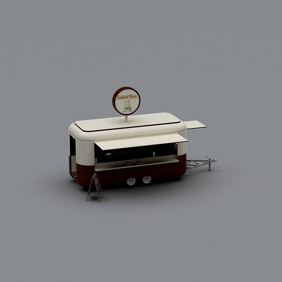 Retro Moving Salad Bar 3D model