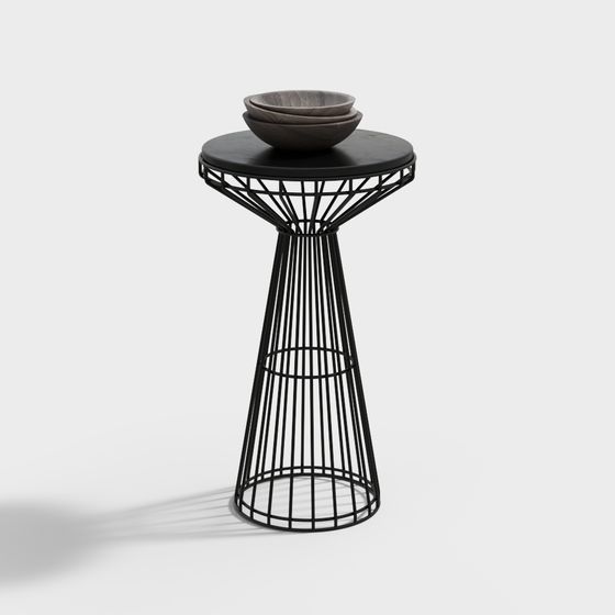 Geometric Light Side Table 3D model