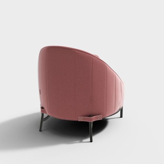 เก้าอี้โซฟาสีชมพู