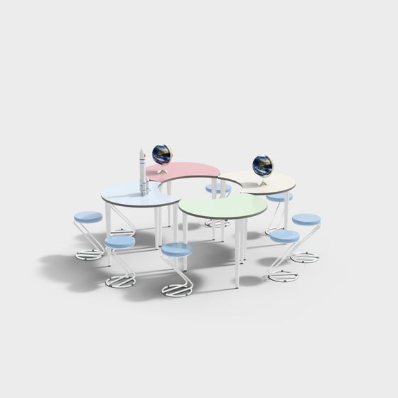 科学実験室用デスクとチェアセット