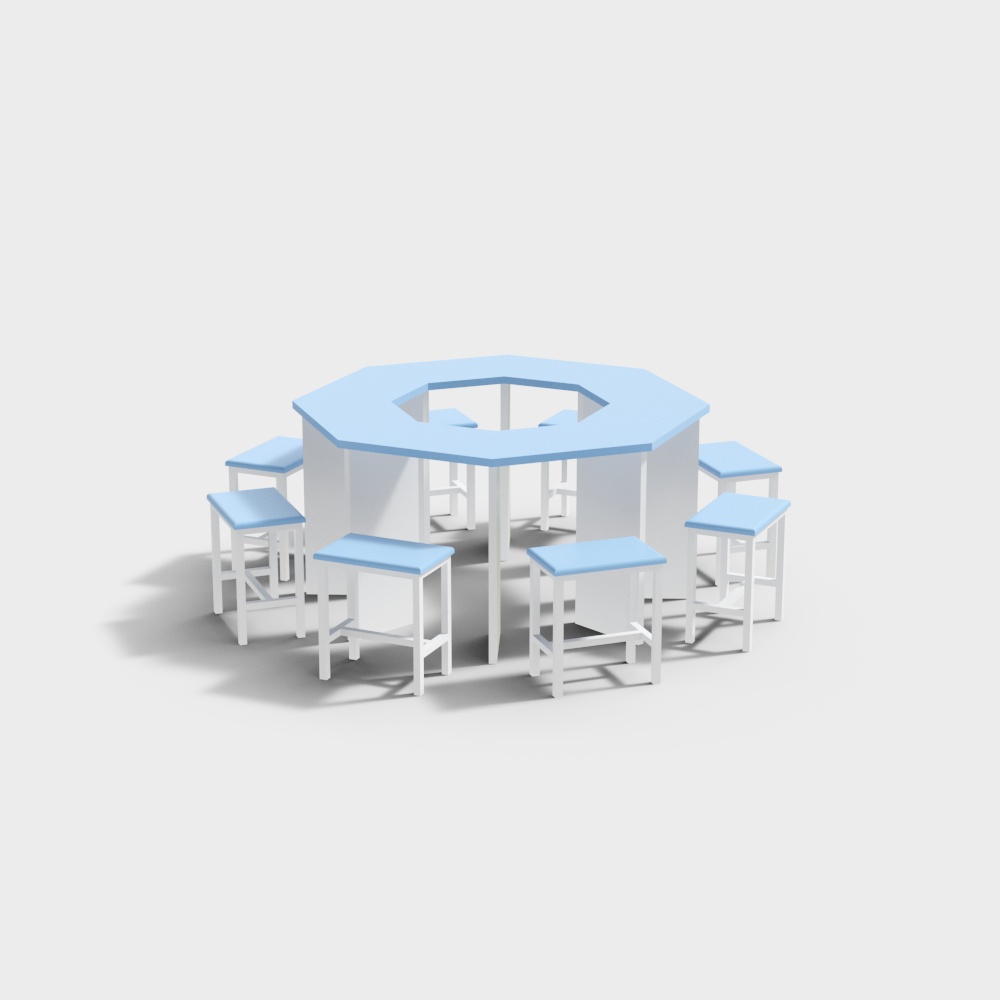 Hexagonal Party Table 3D model