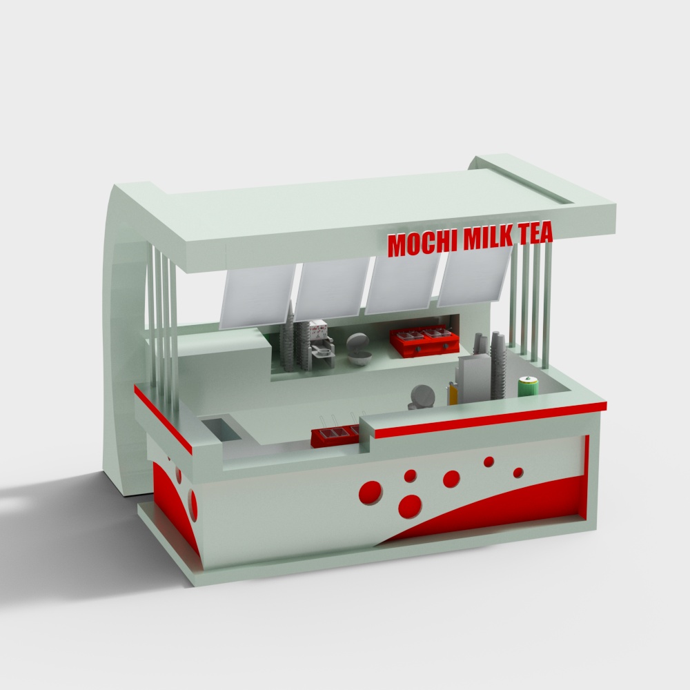 Night market simple milk tea shop