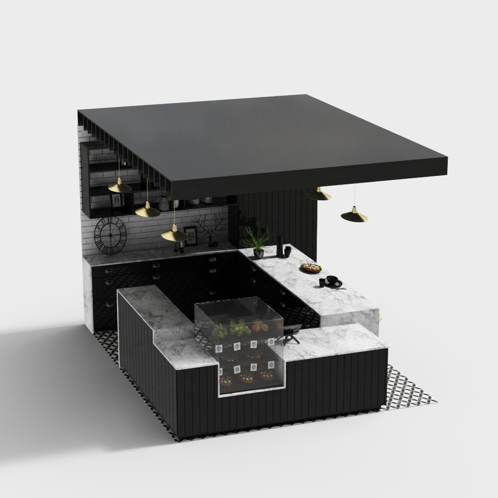 Fashionable snack bar in shopping mall