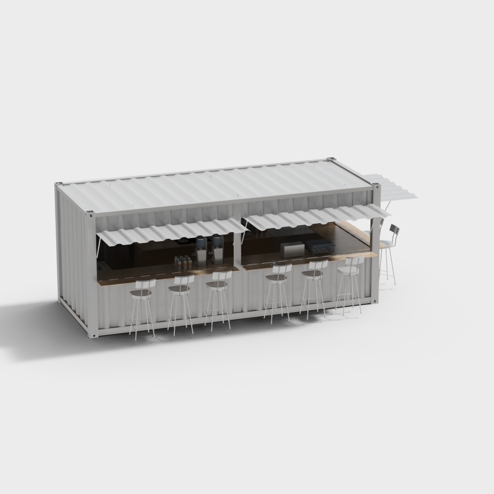 Pedestrian street industrial style milk tea shop