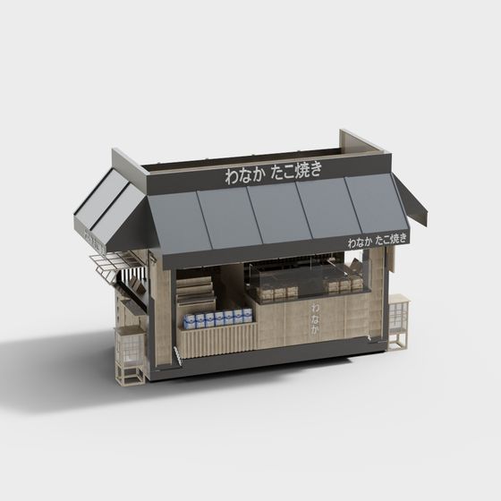 Wanaka Takoyaki Street Food Stall 3D model