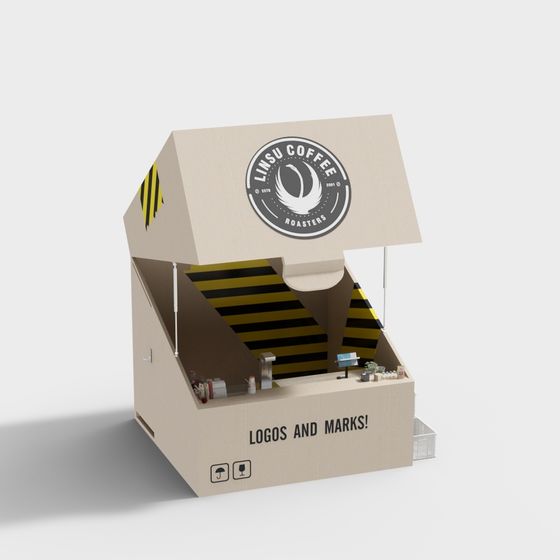 Linsu Coffee Roasters 3D model for Creative Projects