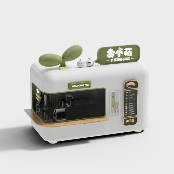 Mini Tea Shop 3D model for Designers and Developers