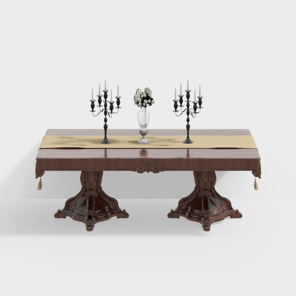 Victorian Style Dining Table 3D model