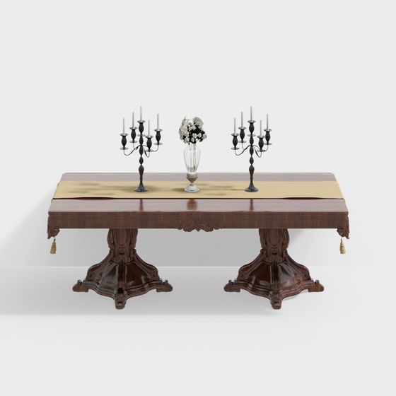 Victorian Style Dining Table 3D model