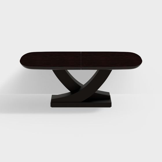 Sleek Polygonal Dining Table 3D model