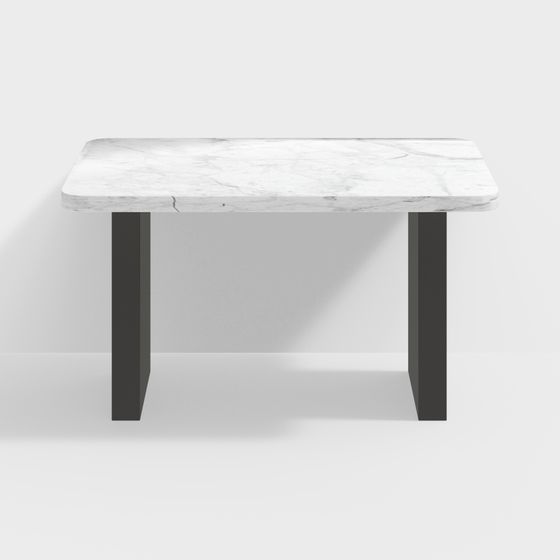 Modern Minimalist Marble Dining Table 3D model