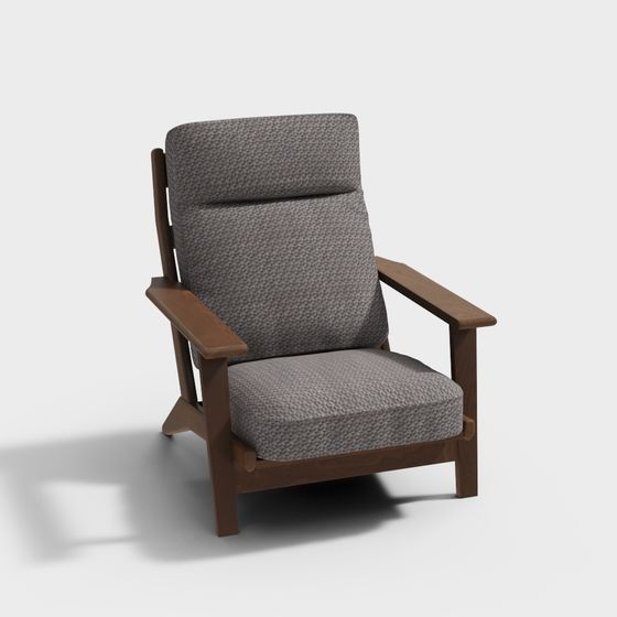 Stylish Low-Polygon Leisure Chair 3D model