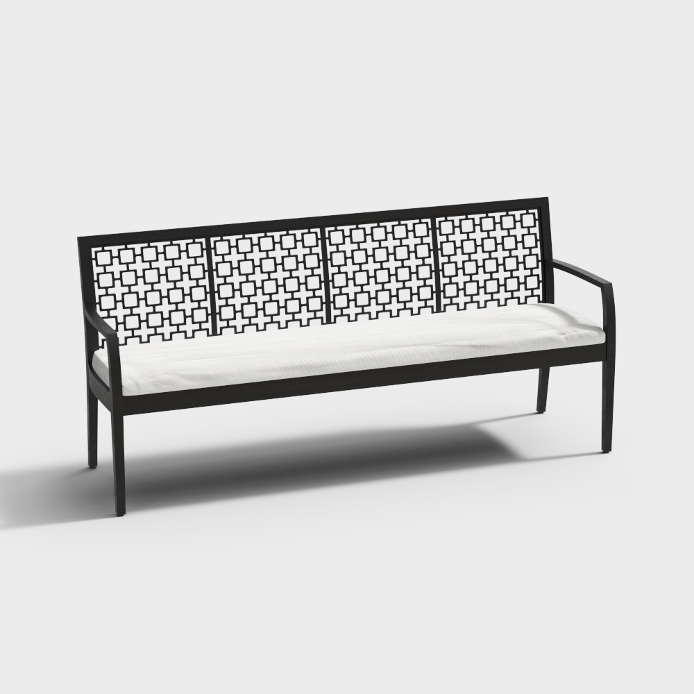 Ghế băng có tựa lưng bằng gỗ hiện đại