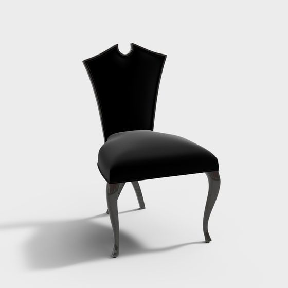 Elegant Black Chair 3D model