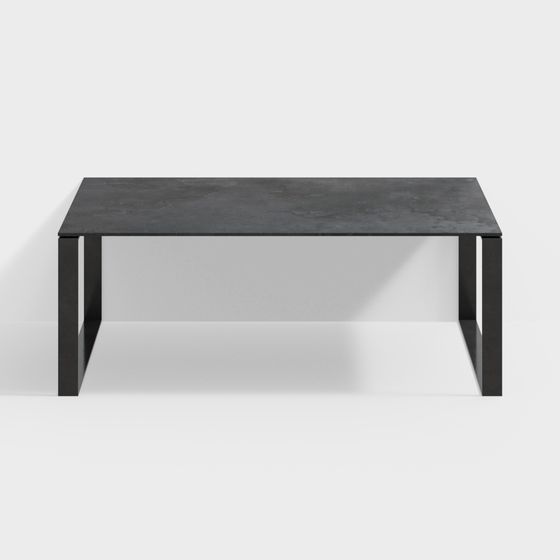 Minimalist Concrete Dining Table 3D model
