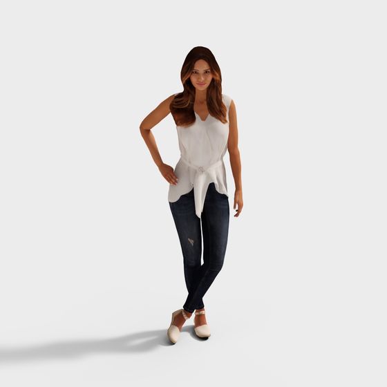 High-Detail Low Poly Character 3D Model