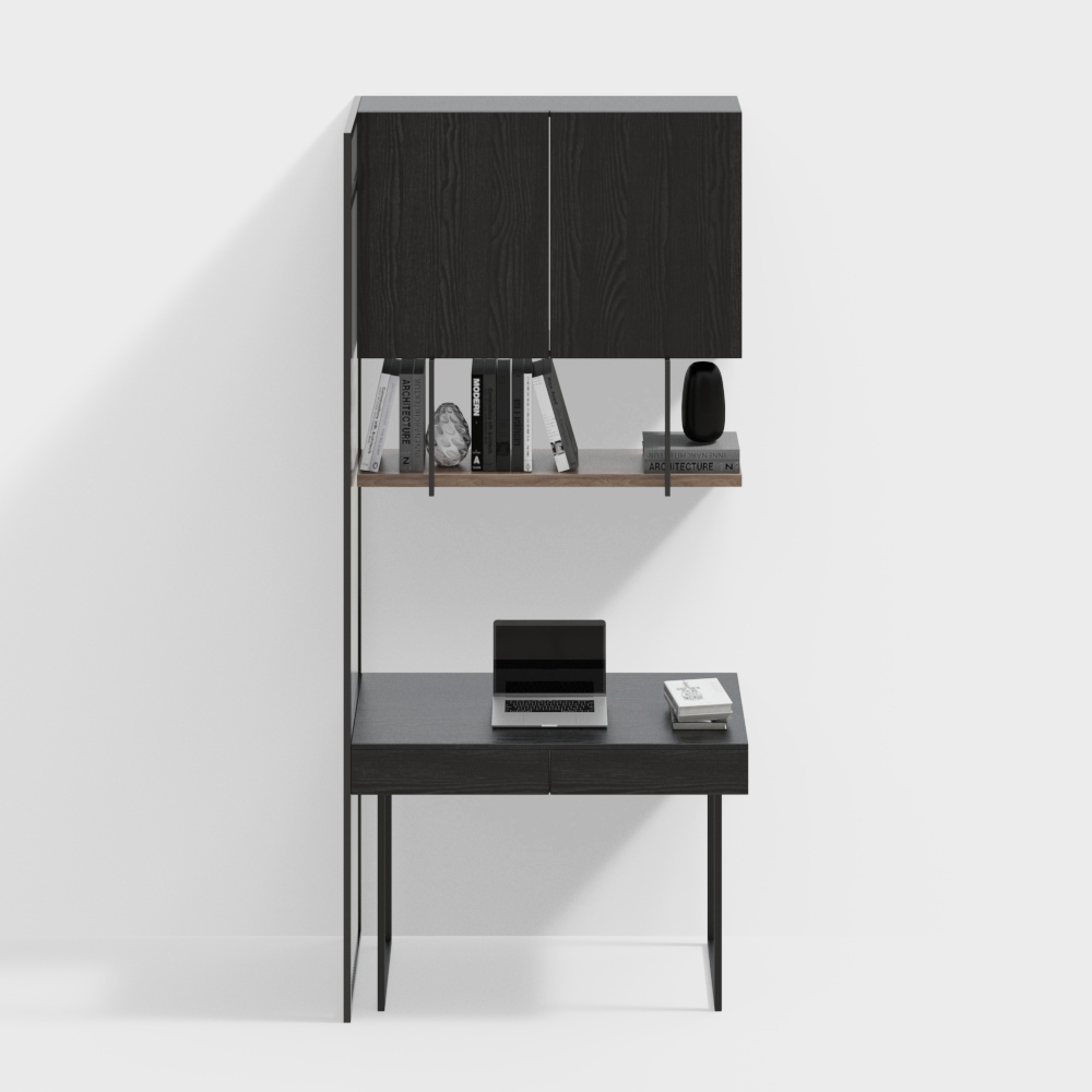 Combinaison de bureau en bois contemporain pour chambre