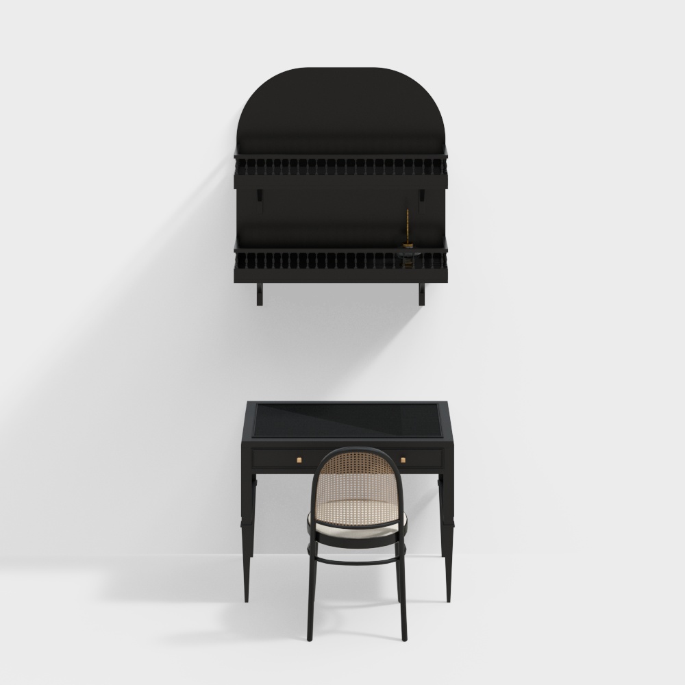 bedroom desk combination contemporary wooden