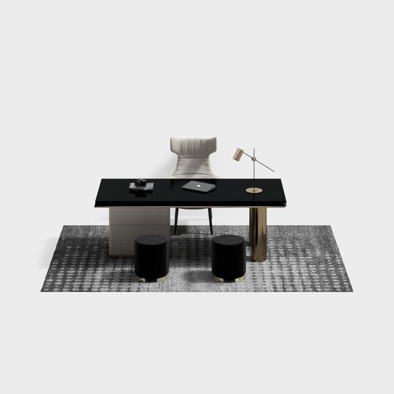 Stylish Urban Office Desk 3D model
