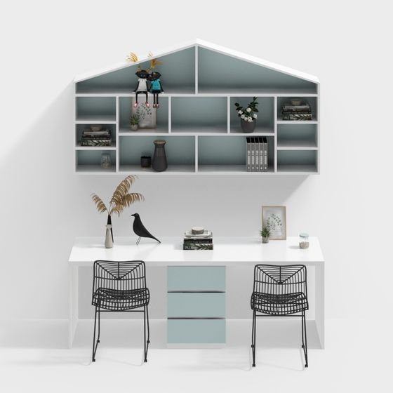 Roof Bookshelf 3D model for Modern Interiors