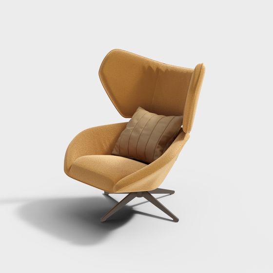 ghế tựa lưng màu vàng có gối