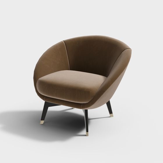 Cozy Curve Modern Armchair 3D model