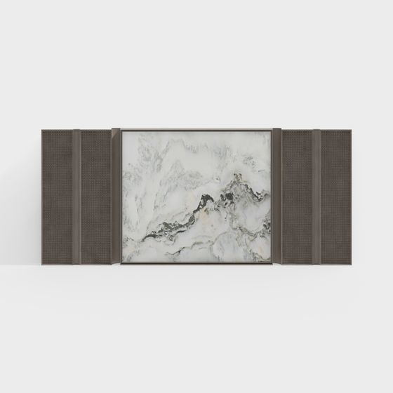 Elegant Marble Screen 3D model