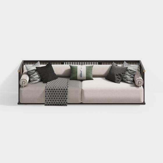 Contemporary Low-Poly Sofa 3D model