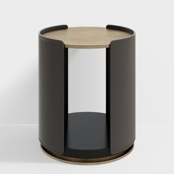 Stylish Cylindrical Side Table 3D model