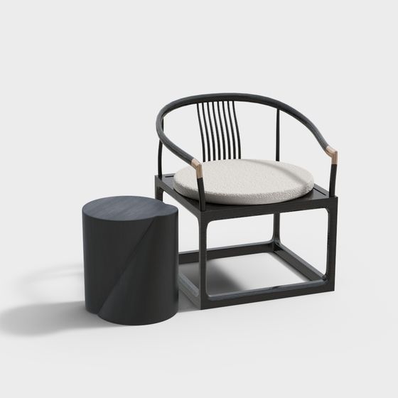 新中式ベッドルームテーブルと椅子のコンビネーション