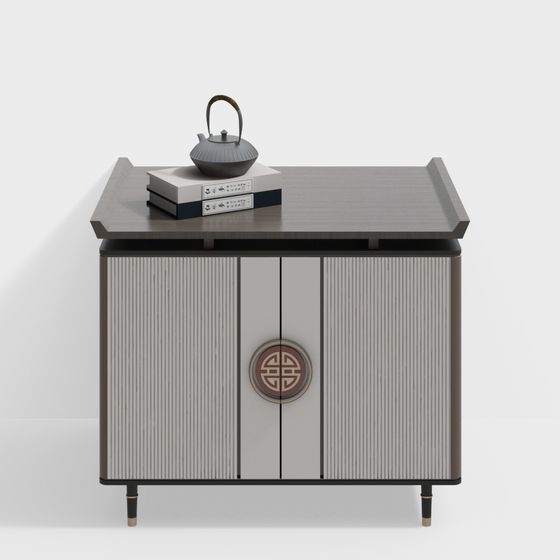 Elegant Chinese Tea Cabinet 3D model