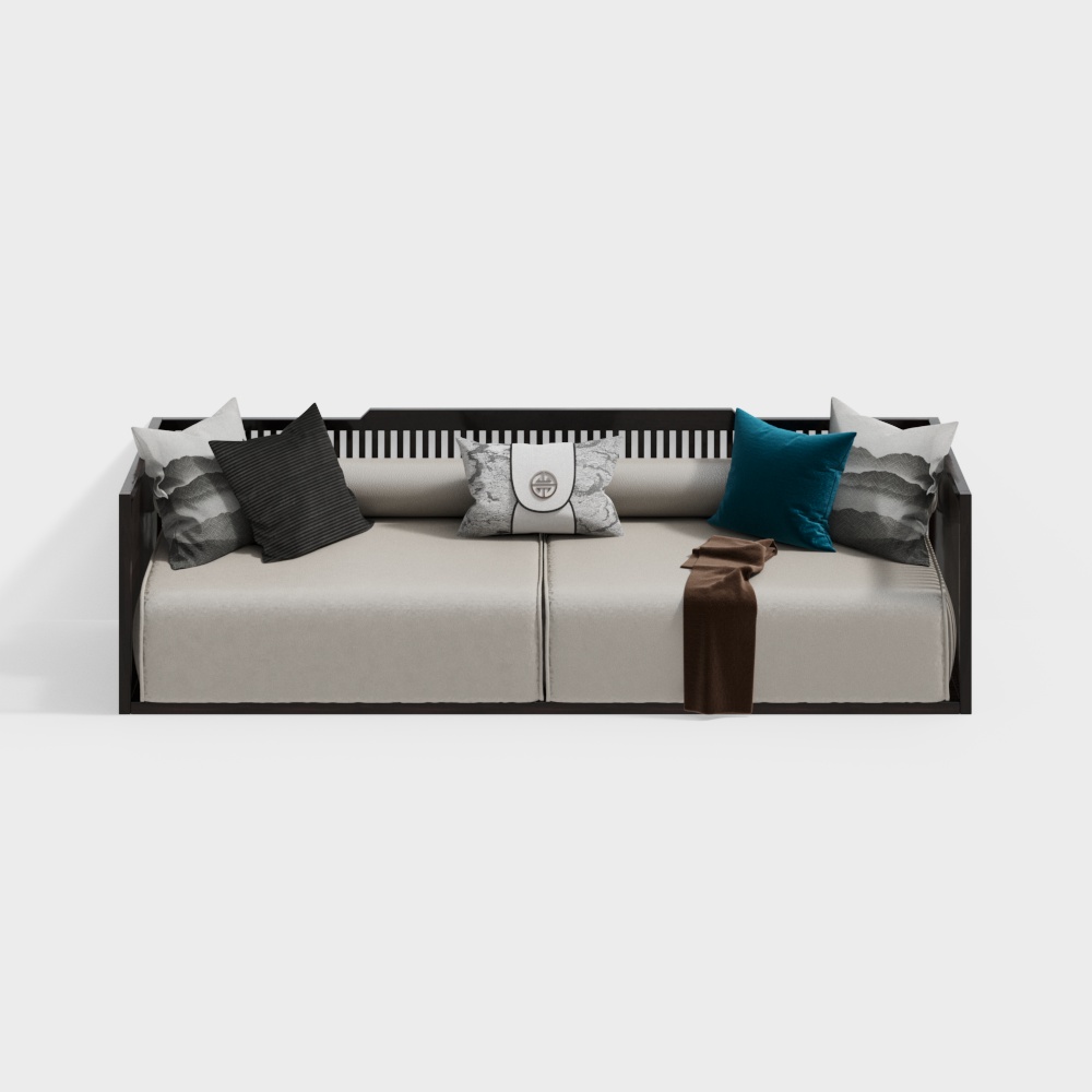 Elegant Low-Poly Sofa 3D Model for Modern Interiors