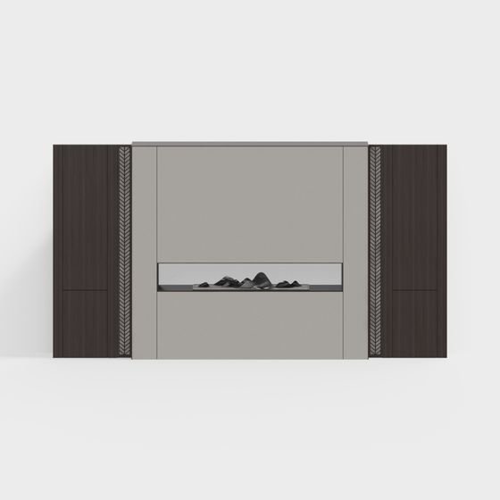 Mountain River Fireplace 3D model