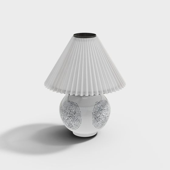 Elegant Low-Polygon 3D Lamp Model