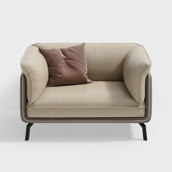 Urban Comfort Low-Poly Sofa 3D model