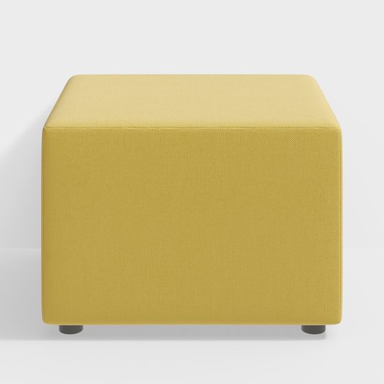 Stylish Low-Poly Cube Stool 3D model