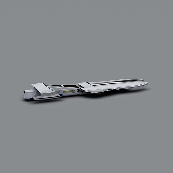 Futuristic Low-Poly Aircraft 3D model