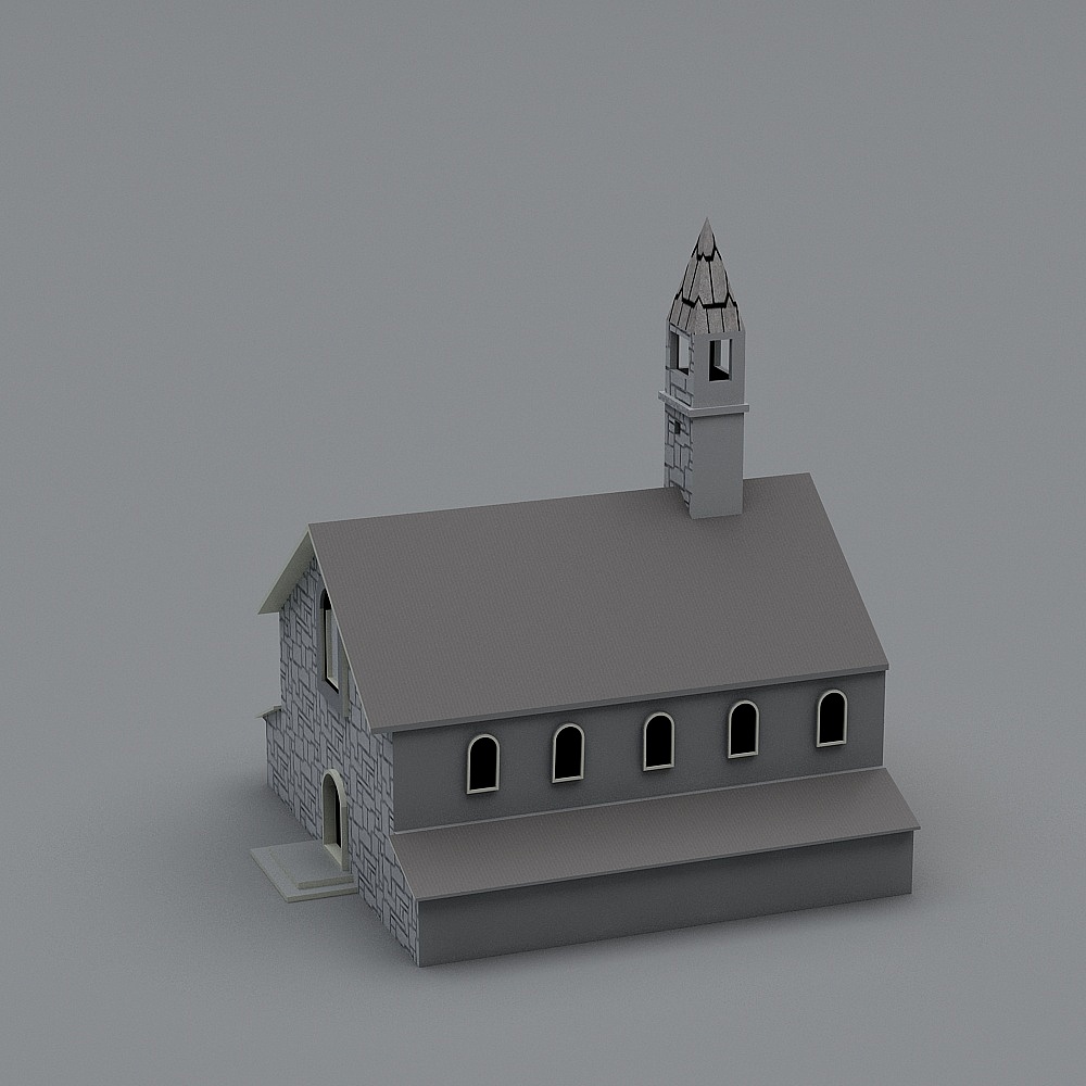 Charming Countryside Chapel 3D model