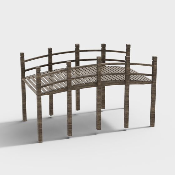 현대식 마당 목재 다리