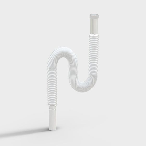 Curved Duct Low-Polygon 3D model