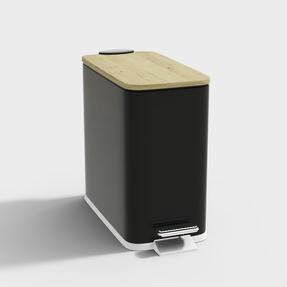 Urban Minimalist Trash Bin 3D model