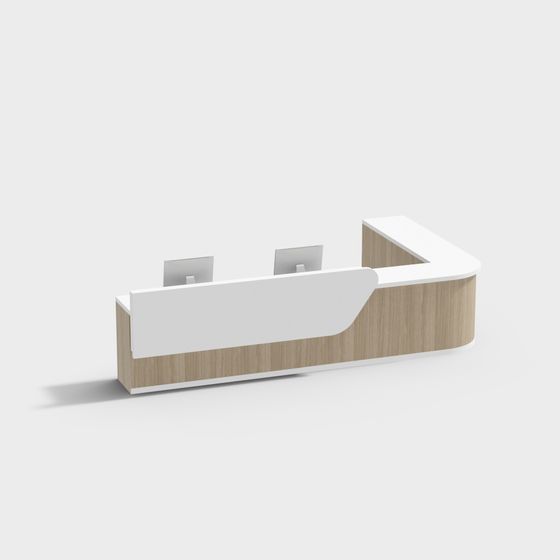 Modern Minimalist Reception Desk 3D model