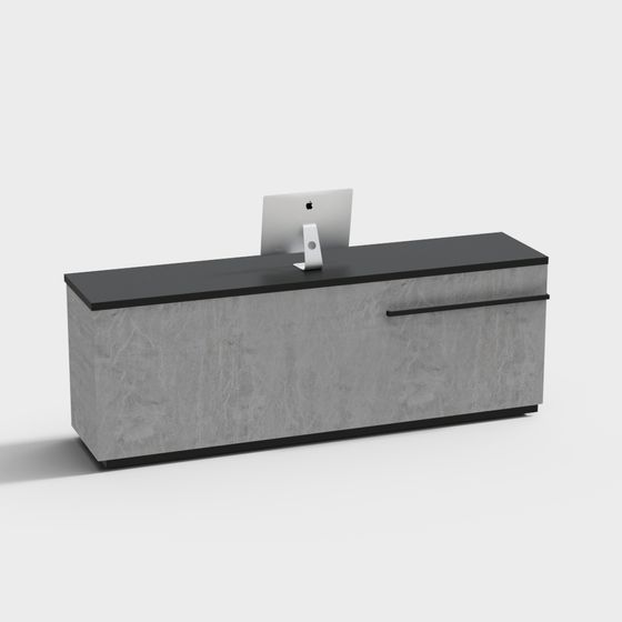Minimalist Office Desk 3D model