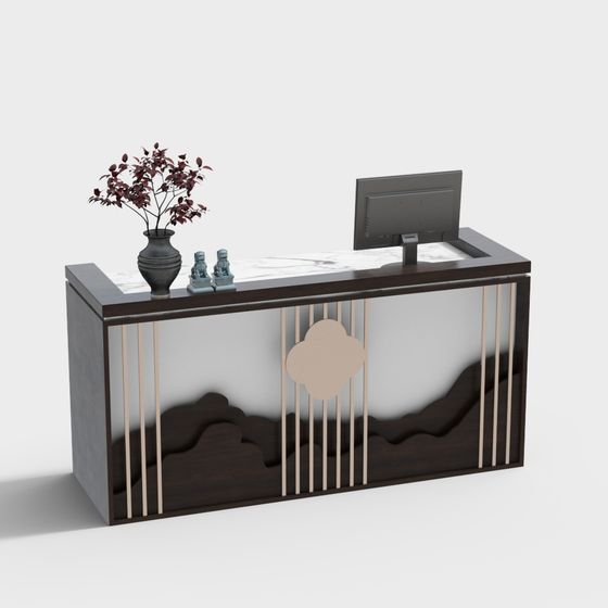 Yunying Reception Desk 3D model
