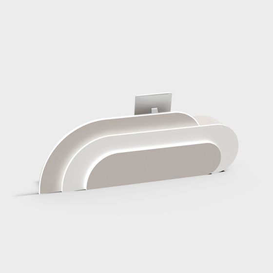 Sleek Reception Desk 3D Model