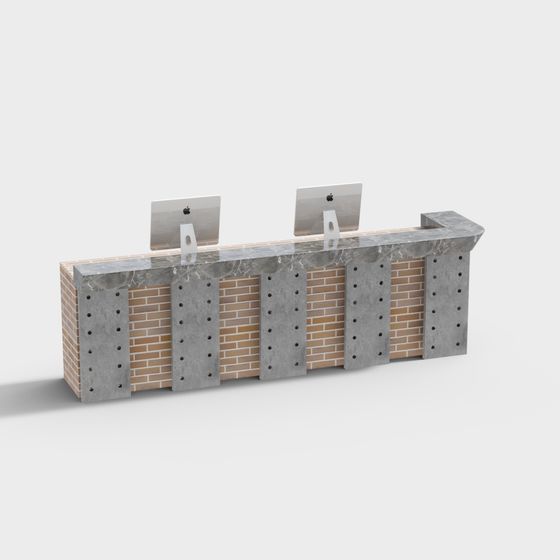 Industrial Reception Desk 3D model
